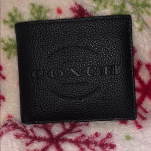 NWT Men’s Leather Coach Bifold Wallet